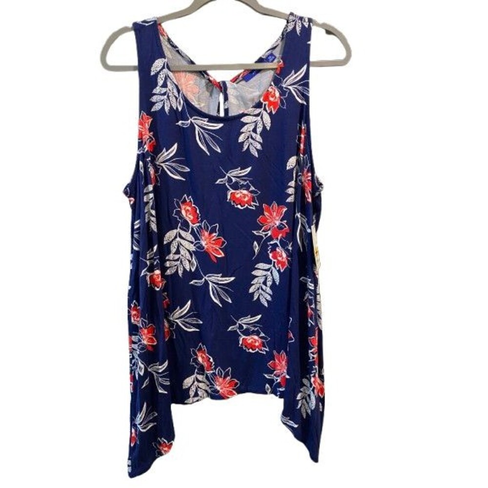 Women's XXL Tank Top Apt 9 Pull-over Sleeveless Tropical Rayon/Spandex Tunic